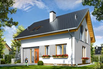  Projekt domu Ania (WAH1562) - projekt domu parterowego z poddaszem - Zdjęcie 1