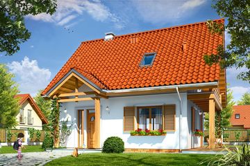  Projekt domu Milutki (WAH1568) - projekt domu parterowego z poddaszem - Zdjęcie 2