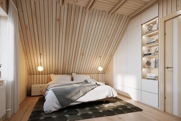  Projekt domu Przepiórka wariant B (WAH1571) - projekt domu parterowego z poddaszem - Zdjęcie 3