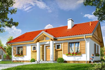  Projekt domu Słoneczny 2 (WAH1572) - projekt domu parterowego - Zdjęcie 1