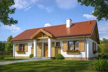  Projekt domu Słoneczny 2 (WAH1572) - projekt domu parterowego - Zdjęcie 1