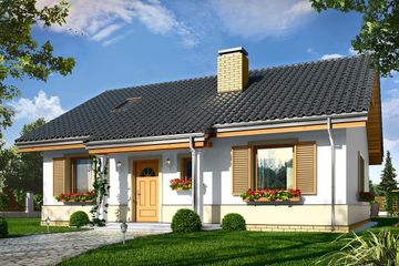  Projekt domu Żabka 3 (WAH1576) - projekt domu parterowego - Zdjęcie 1