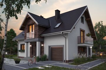  Projekt domu Zoltan Atu (1389) (KRD2532) - projekt domu parterowego z poddaszem - Zdjęcie 2