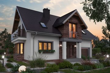  Projekt domu Zoltan Atu (1389) (KRD2532) - projekt domu parterowego z poddaszem - Zdjęcie 1