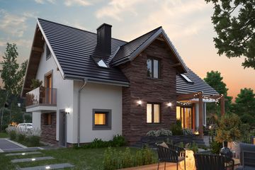  Projekt domu Zoltan Atu (1389) (KRD2532) - projekt domu parterowego z poddaszem - Zdjęcie 3