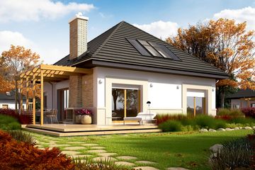  Projekt domu Niki (wersja B) energo (WRC2383) - projekt domu parterowego z poddaszem - Zdjęcie 3