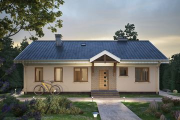  Projekt domu Bolek (1382) (KRD2534) - projekt domu parterowego - Zdjęcie 2