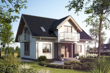 Projekt domu Hilda Rex (1385) - parterowy z poddaszem dom o powierzchni 126 m², dach dwuspadowy - ujęcie 3