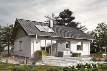  Projekt domu Mikro Eko (1390) (KRD2548) - projekt domu parterowego - Zdjęcie 2