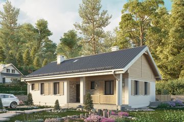  Projekt domu Modrzyk 2 Eko (1391) (KRD2549) - projekt domu parterowego - Zdjęcie 1