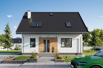  Projekt domu Sambor Eko (1392) (KRD2552) - projekt domu parterowego z poddaszem - Zdjęcie 2