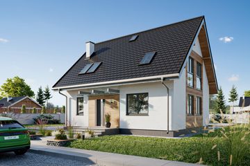  Projekt domu Sambor Eko (1392) (KRD2552) - projekt domu parterowego z poddaszem - Zdjęcie 3