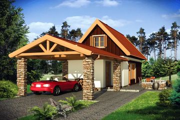  Projekt domu Jacek b (WRD2008) - projekt domu parterowego z poddaszem - Zdjęcie 2