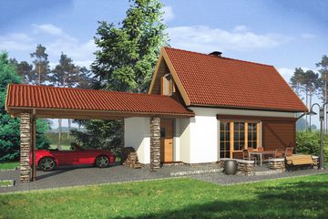  Projekt domu Jacek b (WRD2008) - projekt domu parterowego z poddaszem - Zdjęcie 1