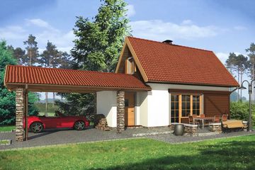  Projekt domu Jacek b (WRD2008) - projekt domu parterowego z poddaszem - Zdjęcie 1