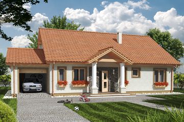  Projekt domu Anita Dworek A (WRD2010) - projekt domu parterowego z poddaszem - Zdjęcie 1