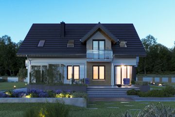  Projekt domu Axel Neo (1401) (KRD2558) - projekt domu parterowego z poddaszem - Zdjęcie 5