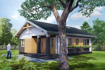  Projekt domu Chatka (1402) (KRD2559) - projekt domu parterowego - Zdjęcie 2