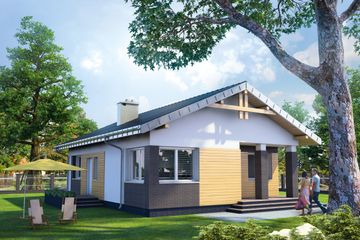  Projekt domu Chatka (1402) (KRD2559) - projekt domu parterowego - Zdjęcie 1