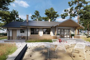  Projekt domu Aspen III LMB67b (WRB1476) - projekt domu parterowego - Zdjęcie 3