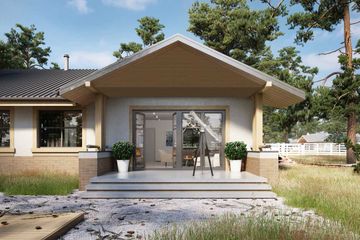  Projekt domu Aspen III LMB67b (WRB1476) - projekt domu parterowego - Zdjęcie 4