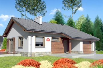  Projekt domu przy Przyjemnej 3 bis (KRK1323) - projekt domu parterowego - Zdjęcie 1