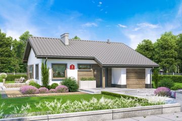  Projekt domu przy Przyjemnej 3 bis (KRK1323) - projekt domu parterowego - Zdjęcie 1