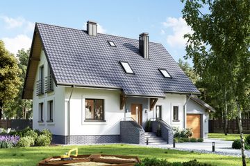  Projekt domu Aga (863) (KRD1365) - projekt domu parterowego z poddaszem - Zdjęcie 1