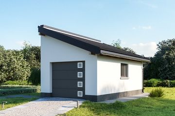  Projekt garażu 07 (211) (KRD1420) - projekt garażu parterowego - Zdjęcie 1