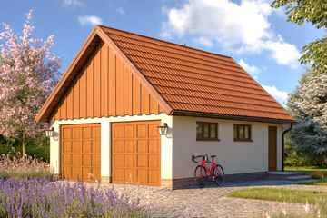  Projekt garażu WB-3863 (KRA1047) - projekt garażu parterowego - Zdjęcie 1