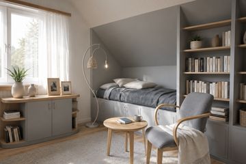 Projekt domu Kowalik (375) - parterowy z poddaszem dom o powierzchni 119,90 m², dach dwuspadowy - ujęcie 5