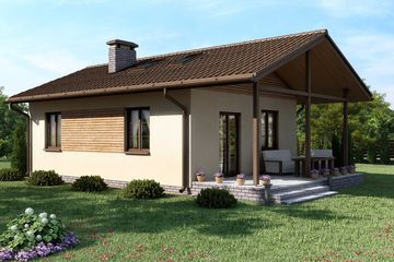  Projekt domu D181 - Celina wersja drewniana (WAI1213) - projekt domu parterowego - Zdjęcie 2