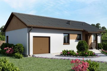  Projekt domu D85 - Jarosław wersja drewniana (WAI1215) - projekt domu parterowego - Zdjęcie 1