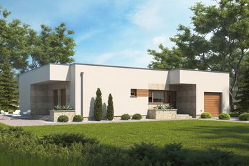  Projekt domu D135 (WAI1232) - projekt domu parterowego - Zdjęcie 1