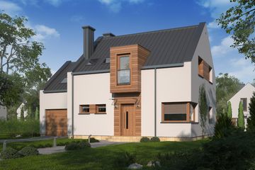  Projekt domu D111 (WAI1238) - projekt domu parterowego z poddaszem - Zdjęcie 1