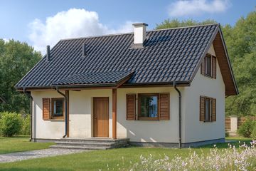  Projekt domu D67 - Paulinka I wersja drewniana (WAI1244) - projekt domu parterowego z poddaszem - Zdjęcie 2