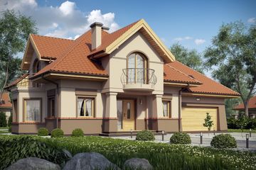  Projekt domu D160 (WAI1248) - projekt domu parterowego z poddaszem - Zdjęcie 1