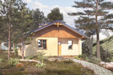  Projekt domu Miodunka (490) (KRD1531) - projekt domu parterowego - Zdjęcie 3