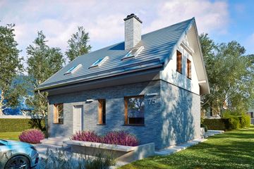  Projekt domu Ewa (PRA1131) - projekt domu parterowego z poddaszem - Zdjęcie 1