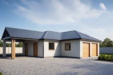  Projekt garażu G361 - Budynek garażowo - gospodarczy (PRA1132) - projekt garażu parterowego - Zdjęcie 1