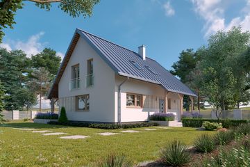  Projekt domu Jeżyna (BSA1971) - projekt domu parterowego z poddaszem - Zdjęcie 2