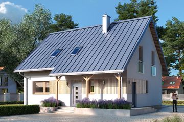  Projekt domu Jeżyna (BSA1971) - projekt domu parterowego z poddaszem - Zdjęcie 1