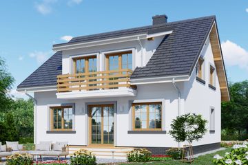  Projekt domu APS 032 (LUA1140) - projekt domu parterowego z poddaszem - Zdjęcie 2