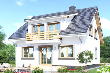  Projekt domu APS 032 (LUA1140) - projekt domu parterowego z poddaszem - Zdjęcie 2