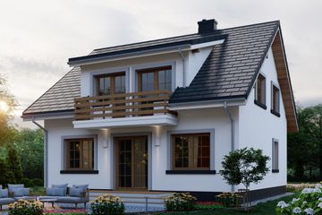  Projekt domu APS 032 (LUA1140) - projekt domu parterowego z poddaszem - Zdjęcie 4