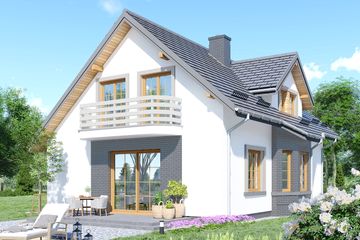  Projekt domu APS 033 (LUA1141) - projekt domu parterowego z poddaszem - Zdjęcie 2