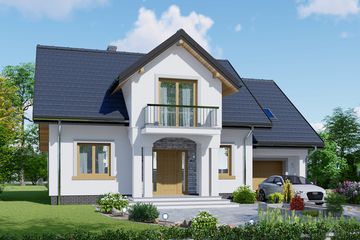  Projekt domu APS 117 (LUA1149) - projekt domu parterowego z poddaszem - Zdjęcie 2
