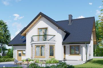  Projekt domu APS 117 (LUA1149) - projekt domu parterowego z poddaszem - Zdjęcie 3