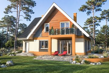 Projekt domu Rino - parterowy z poddaszem dom o powierzchni 199,20 m², dach wielospadowy - ujęcie 2