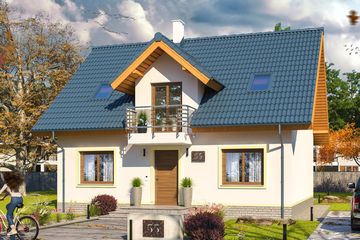  Projekt domu Apollo paliwo stałe (WOE1054) - projekt domu parterowego z poddaszem - Zdjęcie 1